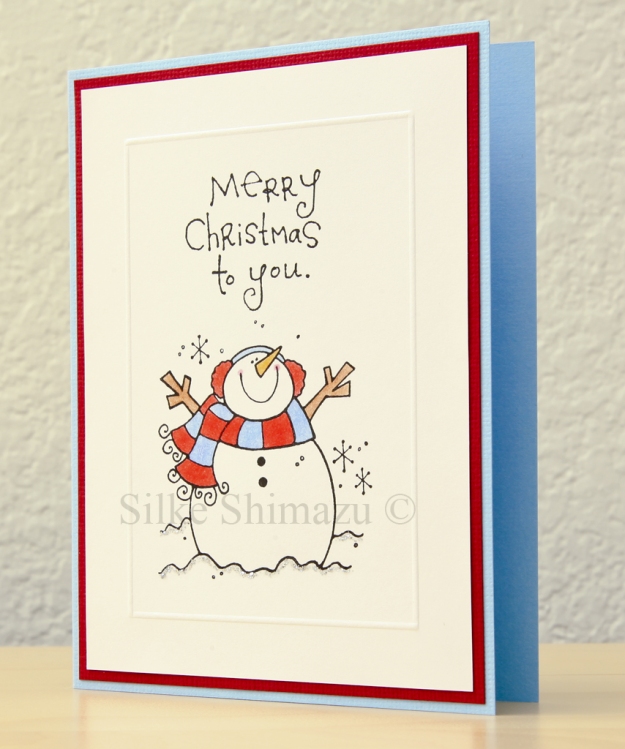 Penny Black Warm and Cold Snowman Card